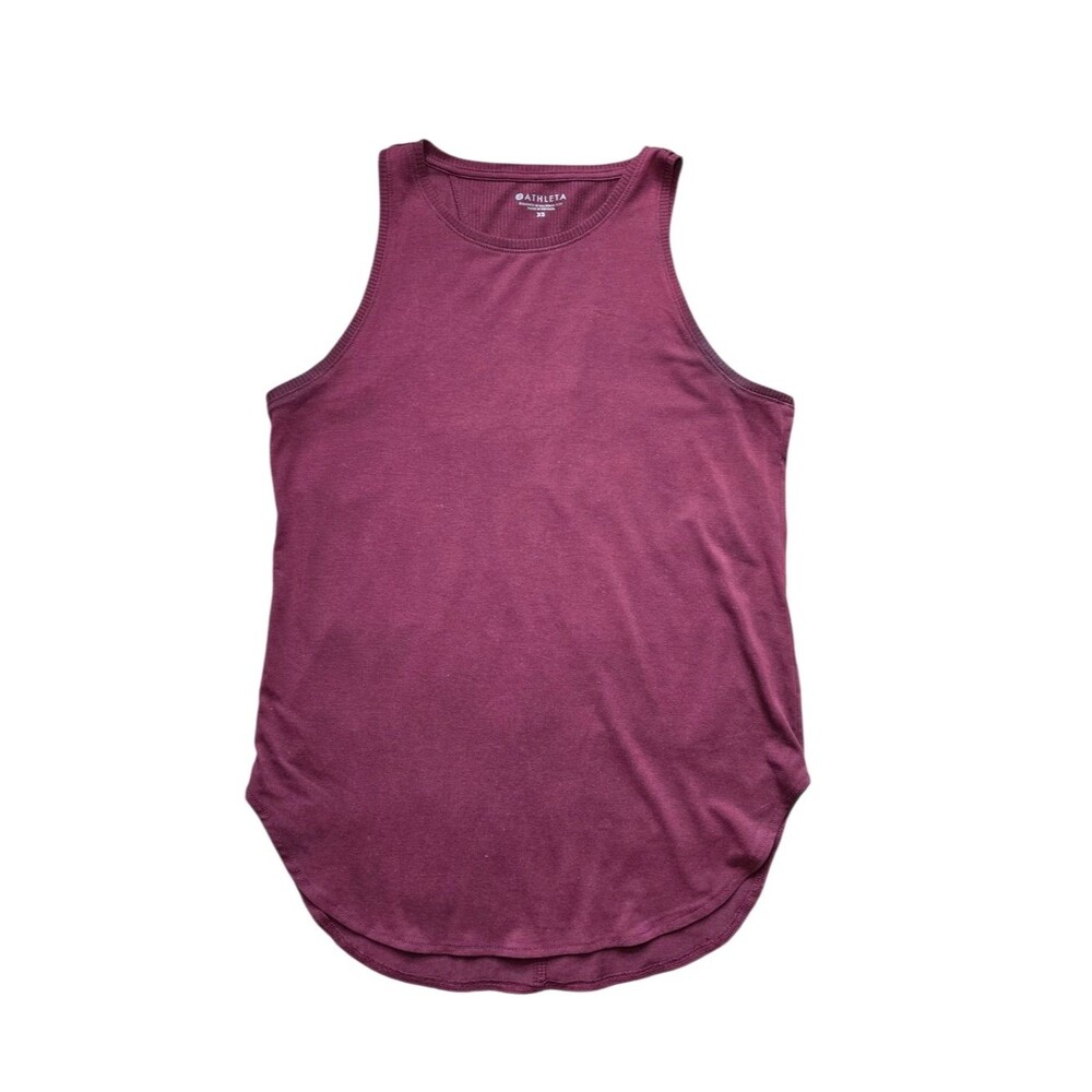Athleta Plum Muscle Tank with Scoop Hem